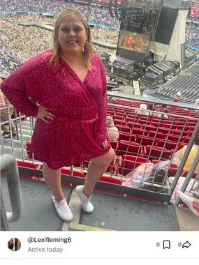 Hot Pink Sequin Wrap Dress